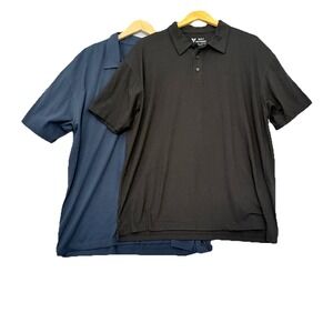 Built Different Men's 2XL Polo Shirt Comfort Cotton Stretch Pullover Set of Two